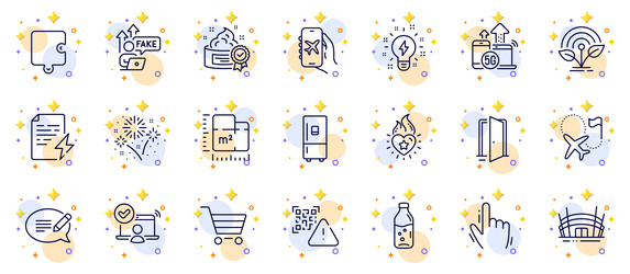 outline set of 5g internet incubator and open vector image
