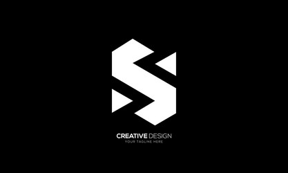 Creative letter j s hexagon monogram logo Vector Image