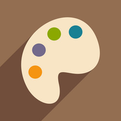 flat with shadow icon and mobile application vector image