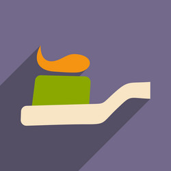 flat with shadow icon and mobile application vector image
