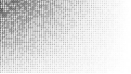 Gradient binary code digits background vector