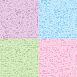 Hand drawn seamless patterns vector