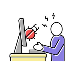 sysadmin fixing debug color icon vector image
