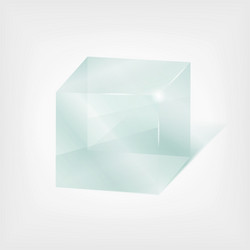 Transparent Glass Cube Vector Image