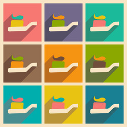 flat with shadow concept and mobile application vector image