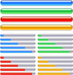 Loading Progress Bars - Circular Style vector image