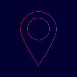 mark pointer sign line icon with gradient vector image