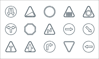 signaling line icons linear set quality vector image