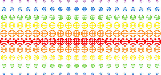 globe shape halftone spectral array vector image