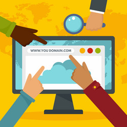 http domain concept background flat style vector image