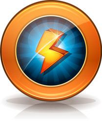 lightning icons badge for game ui vector image