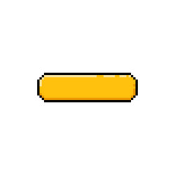 pixelated rectangular empty frame or button vector image