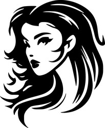Black women - minimalist and flat logo Royalty Free Vector