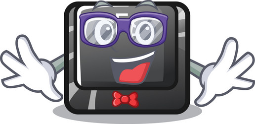 geek f9 button installed on cartoon keyboard vector image