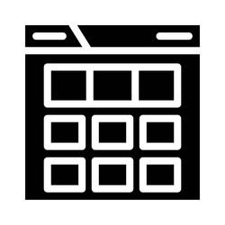 grid system ux ui design glyph icon vector image