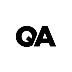 QA Monogram Logo Template - Minimal Initial vector image