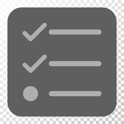 checklist rounded square button vector image