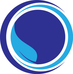 Leaf circle eco logo Royalty Free Vector Image