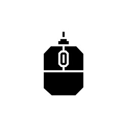 mouse icon computer component solid style vector image