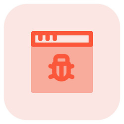 virus on the website or a ui bug vector image