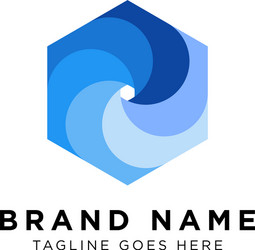 Awesome colorful gradient cube hexagon box logo Vector Image