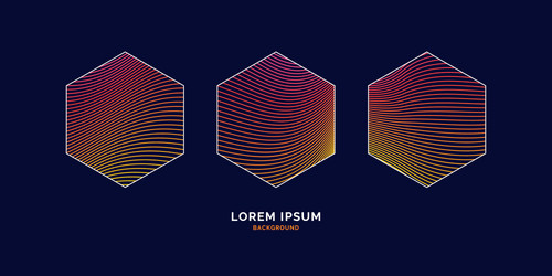 abstract elements with dynamic lines vector image