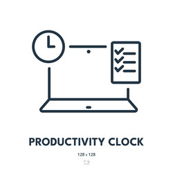 Productivity clock icon efficiency time vector