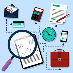 routine business objects concept vector image