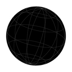 wireframe grid mesh sphere globe ball vector image