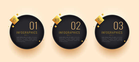 3 easy steps or option for infographic web data vector image