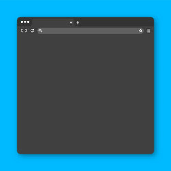 blank web browser window with tab toolbar vector image