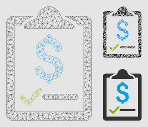 contract mesh 2d model and triangle mosaic vector image