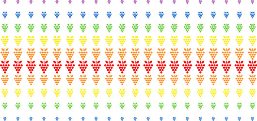 grapes shape halftone spectrum array vector image