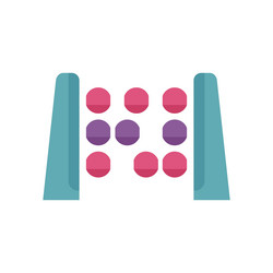 abacus showing numbers with colorful beads vector image