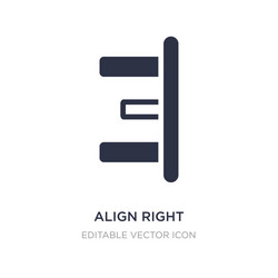 align right icon on white background simple vector image