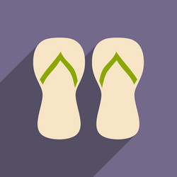 flat with shadow icon and mobile application beach vector image