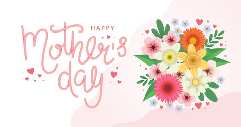 Floral Mother's Day Card Vector Image