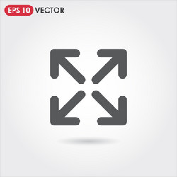full screen ui web button icon vector image