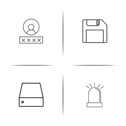 internet technologies simple linear icon vector image