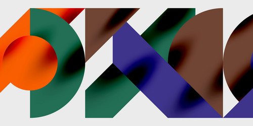 abstract geometric shapes overlap creating vector image