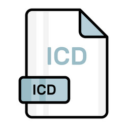 an amazing icon of icd file editable design vector image