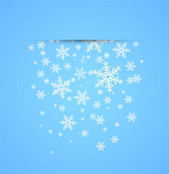 Snow fall winter background vector