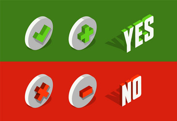 check add and delete remove mark 3d isometric vector image