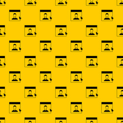cursor point man on monitor pattern vector image