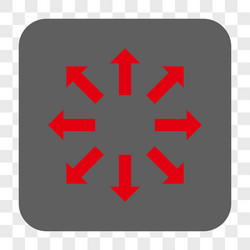 explode arrows rounded square button vector image