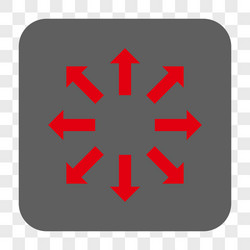 Explode arrows rounded square button vector