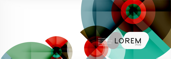 minimal geometric circles and triangles abstract vector image