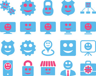 Tools gears smiles dilspays icons vector