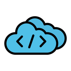 cloud coding icon design vector image