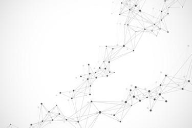 geometric abstract background with connected line vector image